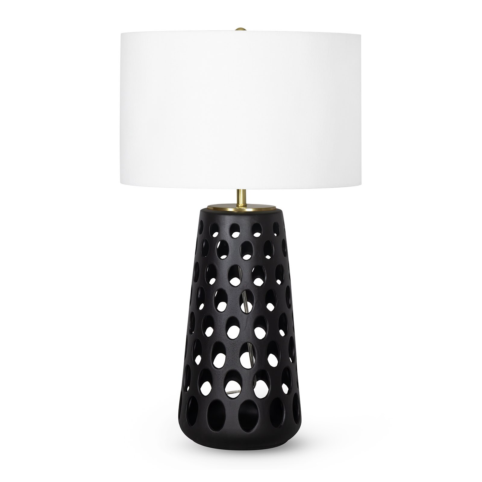 Kelvin Ceramic Table Lamp Black Regina Andrew Detroit